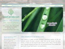 Tablet Screenshot of greencremation.com